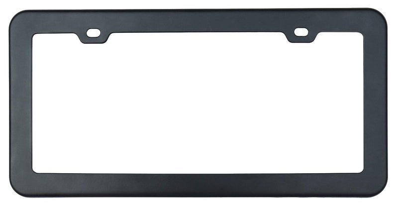 Creathome 201 Stainless Steel License Plate Frames with Matt Black Color